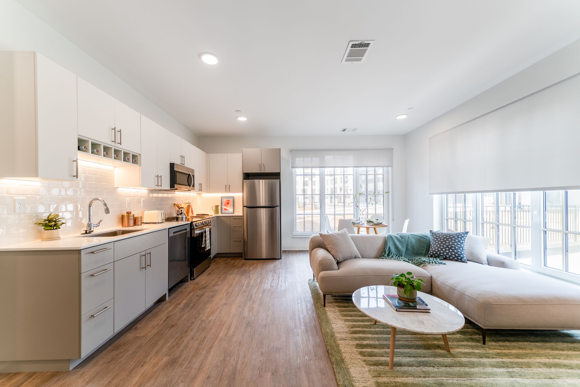 Model Living Room and Kitchen The Proof